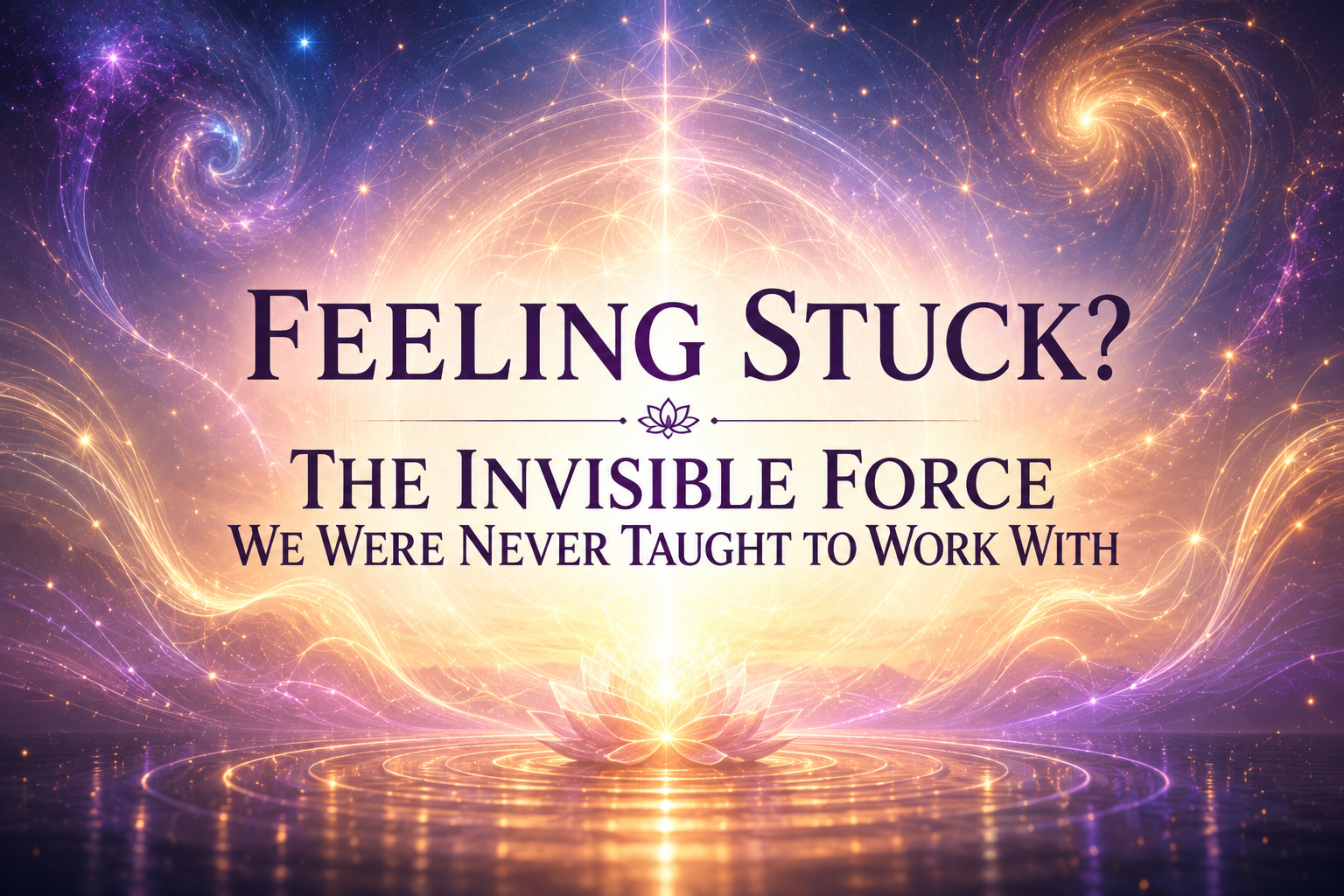 Why You Feel Stuck: The Invisible Force We Were Never Taught to Work With